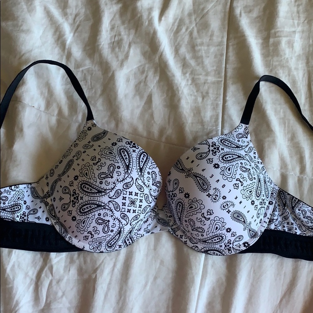 PINK padded push-up bra
